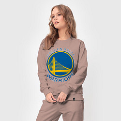 Костюм хлопковый женский Golden state Warriors, цвет: пыльно-розовый — фото 2