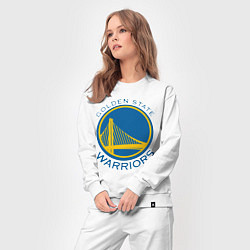 Костюм хлопковый женский Golden state Warriors, цвет: белый — фото 2