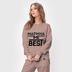 Костюм хлопковый женский Марина the best, цвет: пыльно-розовый — фото 2