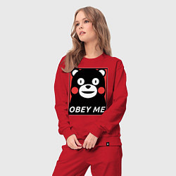 Костюм хлопковый женский Kumamon: Obey Me, цвет: красный — фото 2