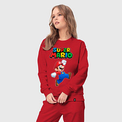 Костюм хлопковый женский Super Mario, цвет: красный — фото 2