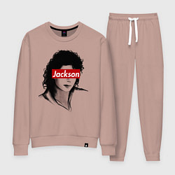 Костюм хлопковый женский Michael Jackson Supreme, цвет: пыльно-розовый