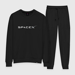 Костюм хлопковый женский SpaceX, цвет: черный