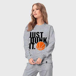 Костюм хлопковый женский Just dunk it, цвет: меланж — фото 2