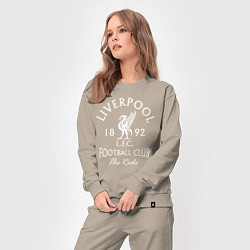 Костюм хлопковый женский Liverpool: Football Club, цвет: миндальный — фото 2