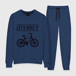 Костюм хлопковый женский Lets bike it, цвет: тёмно-синий