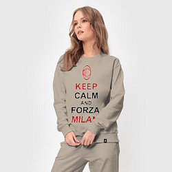 Костюм хлопковый женский Keep Calm & Forza Milan, цвет: миндальный — фото 2