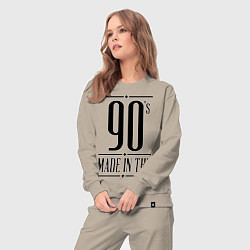 Костюм хлопковый женский Made in the 90s, цвет: миндальный — фото 2