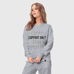 Костюм хлопковый женский Support only, цвет: меланж — фото 2