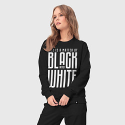 Костюм хлопковый женский Juventus: Black & White, цвет: черный — фото 2
