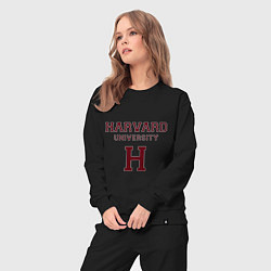 Костюм хлопковый женский Harvard University, цвет: черный — фото 2
