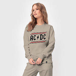 Костюм хлопковый женский AC/DC Voltage, цвет: миндальный — фото 2