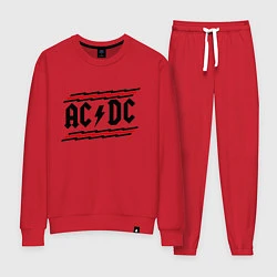 Костюм хлопковый женский AC/DC Voltage, цвет: красный