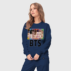 Костюм хлопковый женский BTS: Boys Faces, цвет: тёмно-синий — фото 2