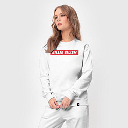 Костюм хлопковый женский Supreme: Billie Eilish, цвет: белый — фото 2