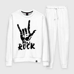 Костюм хлопковый женский Real Rock, цвет: белый