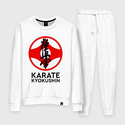 Костюм хлопковый женский Karate Kyokushin, цвет: белый