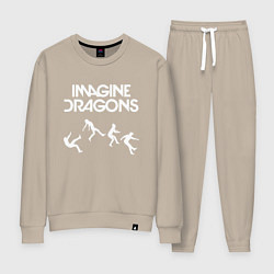 Костюм хлопковый женский IMAGINE DRAGONS, цвет: миндальный