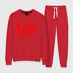 Костюм хлопковый женский KORN, цвет: красный