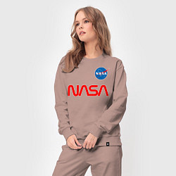 Костюм хлопковый женский Nasa mania, цвет: пыльно-розовый — фото 2