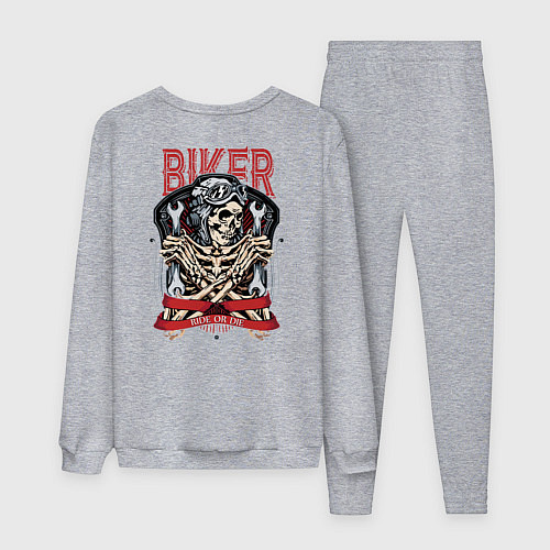 Женский костюм Cool biker Skull / Меланж – фото 2