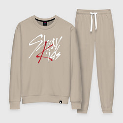 Костюм хлопковый женский Stray Kids, цвет: миндальный
