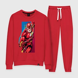 Костюм хлопковый женский Flash, Justice League, цвет: красный