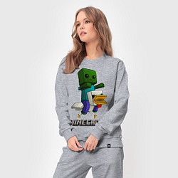 Костюм хлопковый женский MINECRAFT, цвет: меланж — фото 2