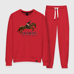 Костюм хлопковый женский HORSE RIDING, цвет: красный