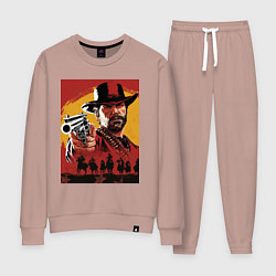 Костюм хлопковый женский Red dead redemption 2, цвет: пыльно-розовый