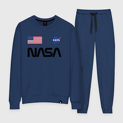 Костюм хлопковый женский NASA НАСА, цвет: тёмно-синий