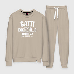 Костюм хлопковый женский Gatti Boxing Club, цвет: миндальный