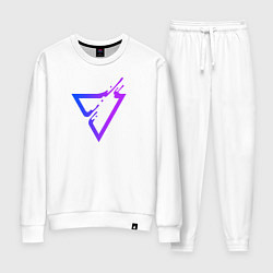Костюм хлопковый женский Liquid Triangle, цвет: белый