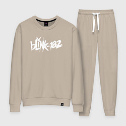 Костюм хлопковый женский Blink 182, цвет: миндальный