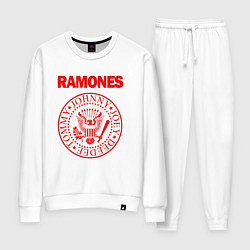 Костюм хлопковый женский RAMONES, цвет: белый