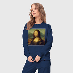 Костюм хлопковый женский Mona Lisa pixels, цвет: тёмно-синий — фото 2