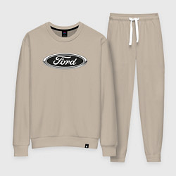 Костюм хлопковый женский Ford, цвет: миндальный