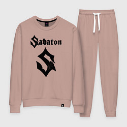 Костюм хлопковый женский Sabaton, цвет: пыльно-розовый