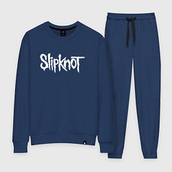 Костюм хлопковый женский SLIPKNOT НА СПИНЕ, цвет: тёмно-синий