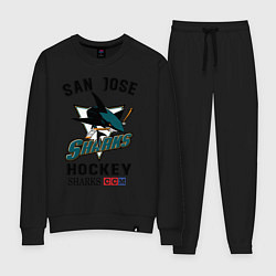 Костюм хлопковый женский SAN JOSE SHARKS, цвет: черный