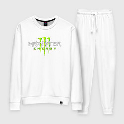 Костюм хлопковый женский MONSTER ENERGY, цвет: белый
