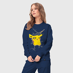 Костюм хлопковый женский Pikachu, цвет: тёмно-синий — фото 2