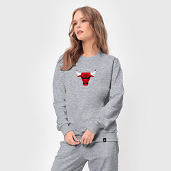 Костюм хлопковый женский CHICAGO BULLS, цвет: меланж — фото 2