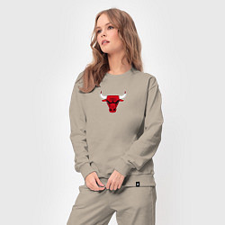 Костюм хлопковый женский CHICAGO BULLS, цвет: миндальный — фото 2