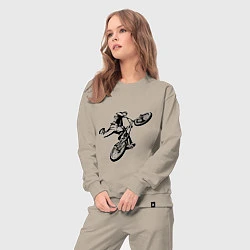 Костюм хлопковый женский Велоспорт Z, цвет: миндальный — фото 2