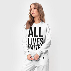 Костюм хлопковый женский ALL LIVES MATTER, цвет: белый — фото 2