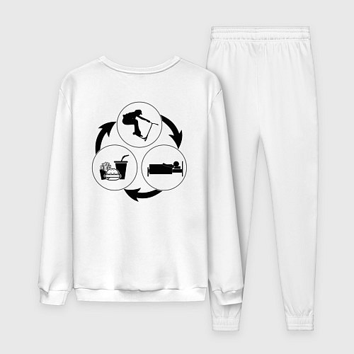 Женский костюм Самокат фристайл экстрим спорт / Белый – фото 2