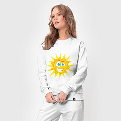 Костюм хлопковый женский Летнее солнце, цвет: белый — фото 2