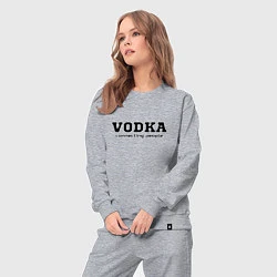 Костюм хлопковый женский Vodka connecting people, цвет: меланж — фото 2