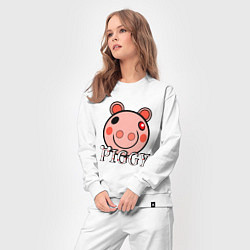 Костюм хлопковый женский ROBLOX PIGGY, цвет: белый — фото 2